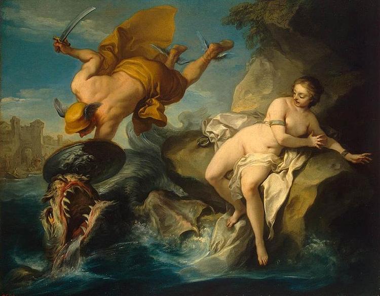 Charles-Amedee-Philippe van Loo Perseus and Andromeda oil painting picture